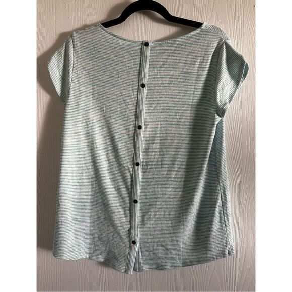 Market & Spruce Bravyan Button Back Detail Knit Tee Small Petite - Picture 4 of 6